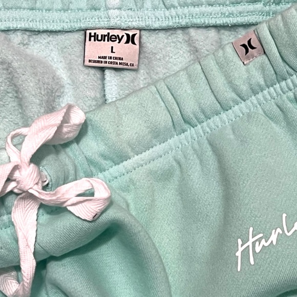 Hurley Tie Dye Ombré Teal Joggers Size L - Picture 9 of 10